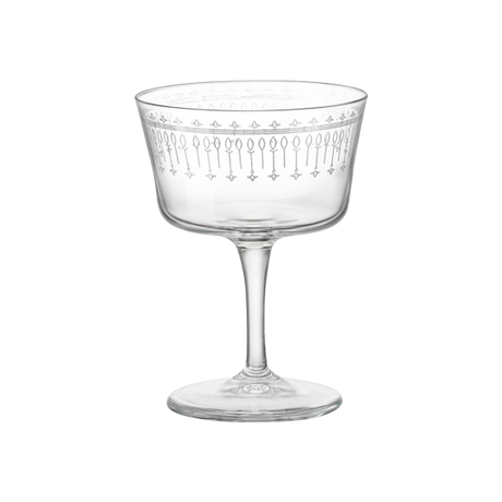Bartender Art Deco' Fizz 220Ml from Bormioli Rocco. Fine rim, made out of Glass and sold in boxes of 6. Hospitality quality at wholesale price with The Flying Fork! 