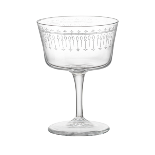 Bartender Art Deco' Fizz 220Ml from Bormioli Rocco. Fine rim, made out of Glass and sold in boxes of 6. Hospitality quality at wholesale price with The Flying Fork!