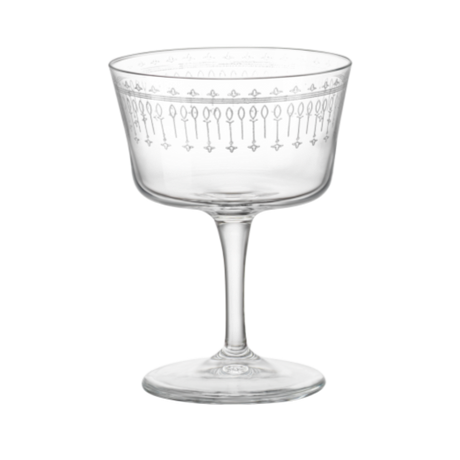 Bartender Art Deco' Fizz 220Ml from Bormioli Rocco. Fine rim, made out of Glass and sold in boxes of 6. Hospitality quality at wholesale price with The Flying Fork!