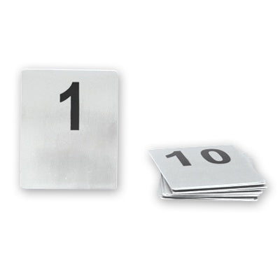 Flat Table Numbers - S-S, Set 91 - 100 from TheFlyingFork. Sold in boxes of 1. Hospitality quality at wholesale price with The Flying Fork!