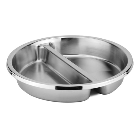 Food Pan - 18-10, Round, 1 Divider, 360mm from Athena. made out of Stainless Steel and sold in boxes of 1. Hospitality quality at wholesale price with The Flying Fork!