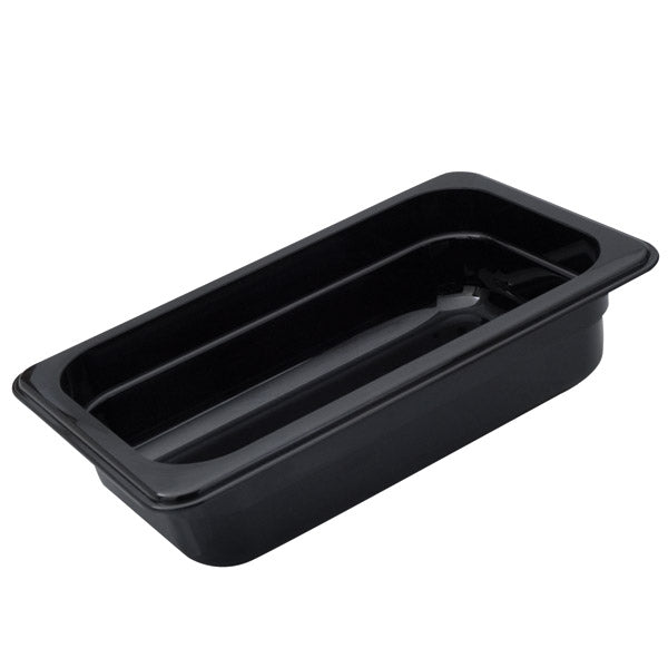 Food Pan - Pc, Black, 1-3 Size 65mm from Trenton. made out of Polycarbonate and sold in boxes of 1. Hospitality quality at wholesale price with The Flying Fork!