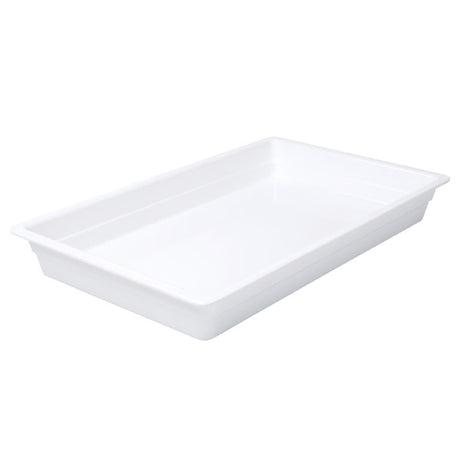 Food Pan - White, 1-1 Size 65mm - Melamine from Ryner Melamine. made out of Melamine and sold in boxes of 2. Hospitality quality at wholesale price with The Flying Fork!