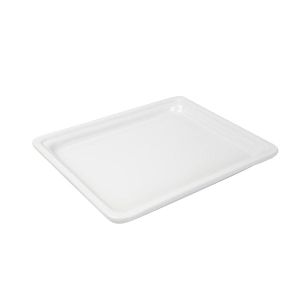 Food Pan - White, 1-2 Size 25mm from Ryner Tableware. made out of Porcelain and sold in boxes of 4. Hospitality quality at wholesale price with The Flying Fork!