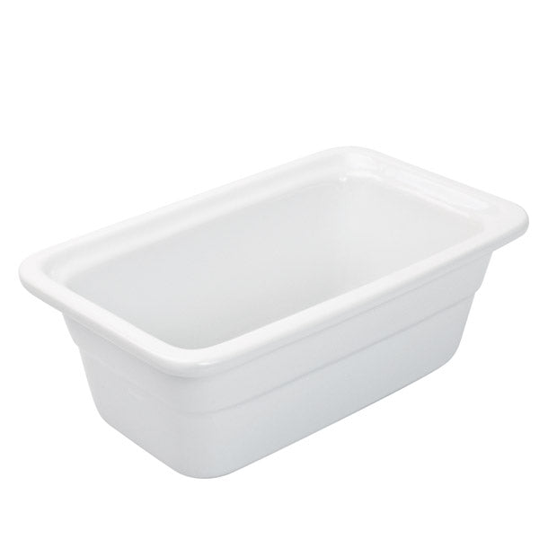 Food Pan - White, 1-4 Size 100mm from Ryner Tableware. made out of Porcelain and sold in boxes of 2. Hospitality quality at wholesale price with The Flying Fork!