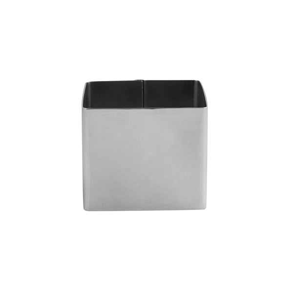 Food Stacker - Stainless Steel, 50 x 50mm - 45mm H from TheFlyingFork. made out of Stainless Steel and sold in boxes of 1. Hospitality quality at wholesale price with The Flying Fork!