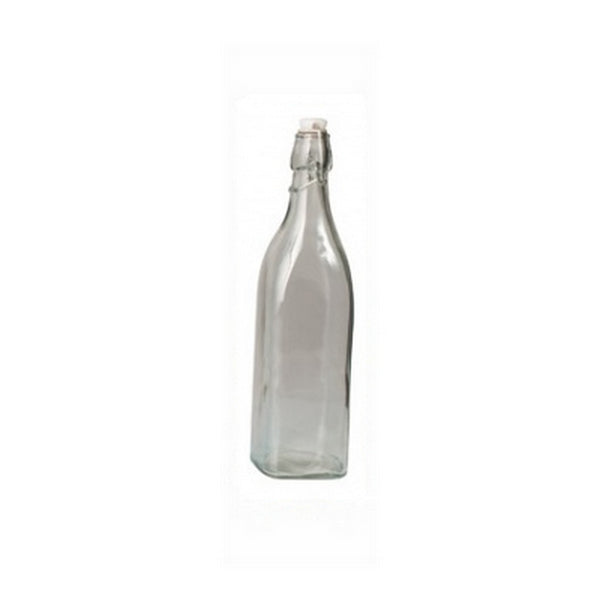 Glass Bottle - Clear, Square, 1.0Lt from Chalet. Sold in boxes of 12. Hospitality quality at wholesale price with The Flying Fork!