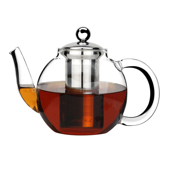Glass Teapot with Infuser - 600mL from Athena. made out of Glass and sold in boxes of 8. Hospitality quality at wholesale price with The Flying Fork!