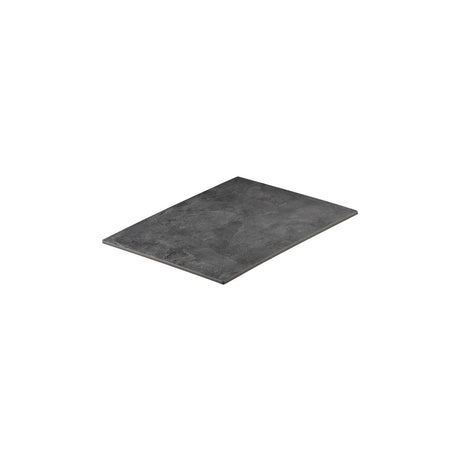 Flat Rectangular Platter, 325 x 265mm, Melamine - Dark Concrete from Ryner Melamine. Sold in boxes of 6. Hospitality quality at wholesale price with The Flying Fork!