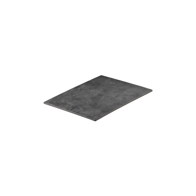 Flat Rectangular Platter, 325 x 265mm, Melamine - Dark Concrete from Ryner Melamine. Sold in boxes of 6. Hospitality quality at wholesale price with The Flying Fork!