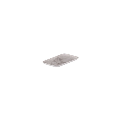 Rectangular Platter, 205 x 140mm, Coupe, Melamine - White Marble from Ryner Melamine. Sold in boxes of 12. Hospitality quality at wholesale price with The Flying Fork!
