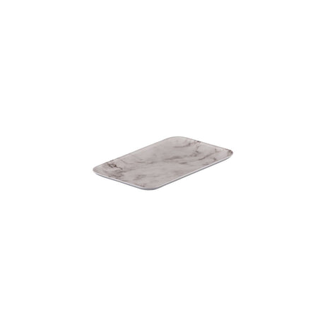 Rectangular Platter, 290 x 200mm, Coupe, Melamine - White Marble from Ryner Melamine. Sold in boxes of 12. Hospitality quality at wholesale price with The Flying Fork!