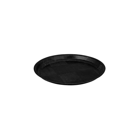 Round Tray, 200mm - Black Woven Wood from Trenton. Sold in boxes of 12. Hospitality quality at wholesale price with The Flying Fork!