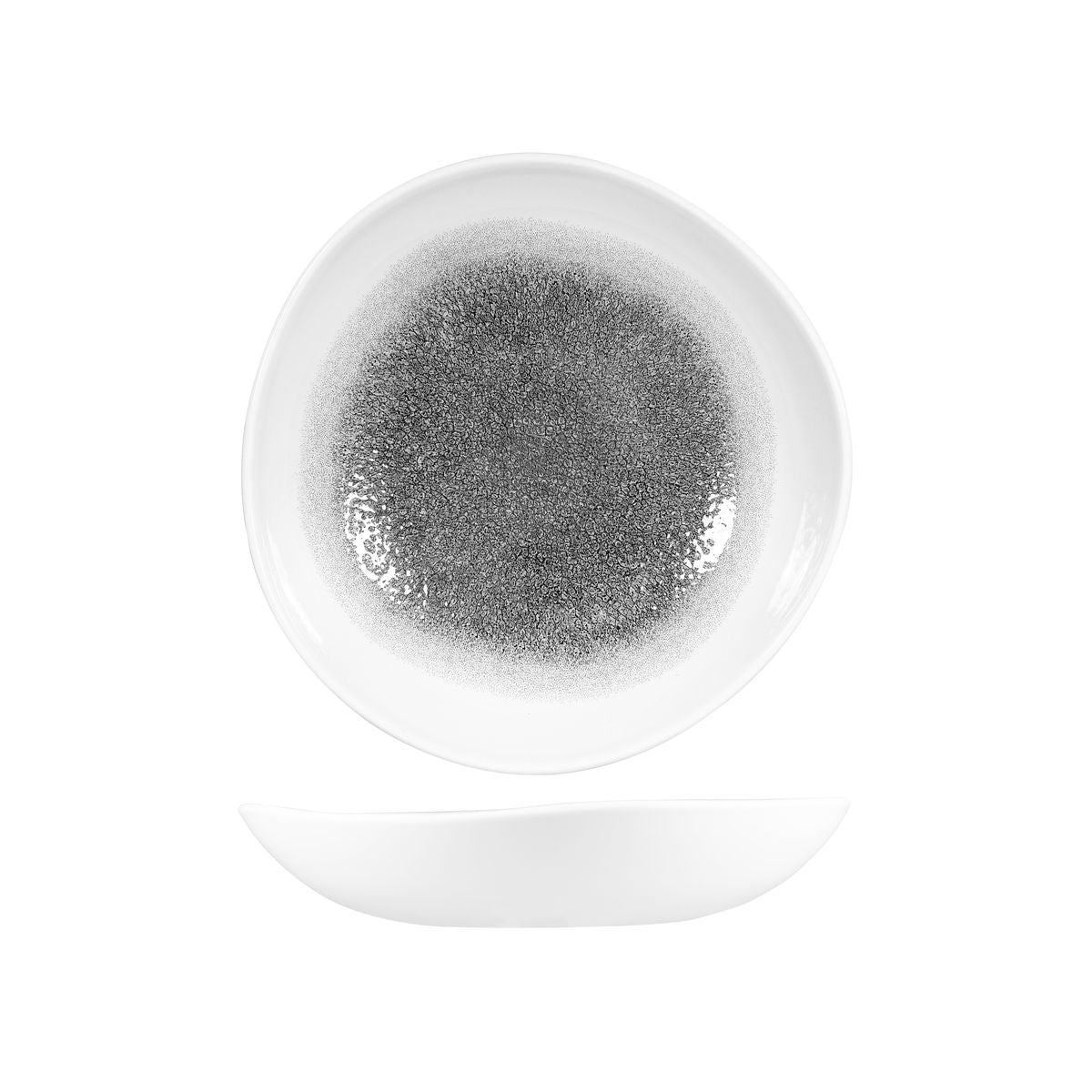 Trace Bowl - 253mm, Quartz Black from Churchill. made out of Porcelain and sold in boxes of 12. Hospitality quality at wholesale price with The Flying Fork!