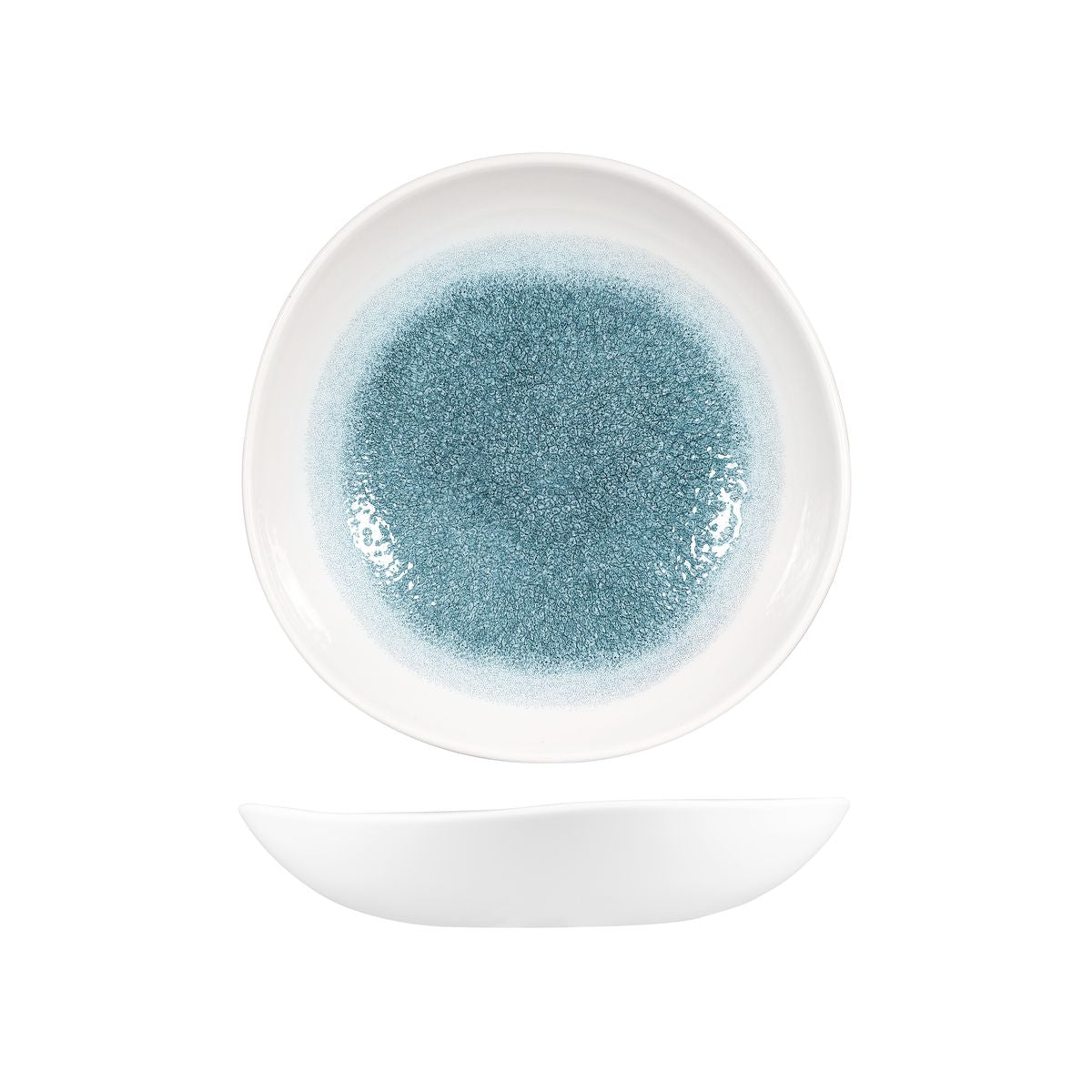 Trace Bowl - 253mm, Topaz Blue from Churchill. made out of Porcelain and sold in boxes of 12. Hospitality quality at wholesale price with The Flying Fork!