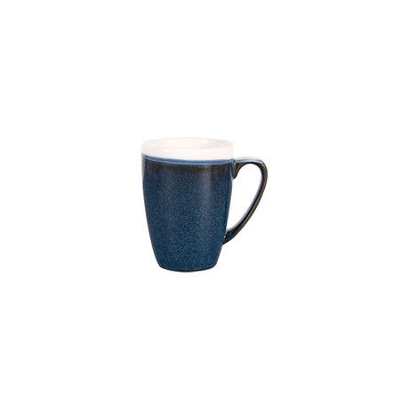 Mug - 340ml, Monochrome Blue from Churchill. made out of Porcelain and sold in boxes of 12. Hospitality quality at wholesale price with The Flying Fork!