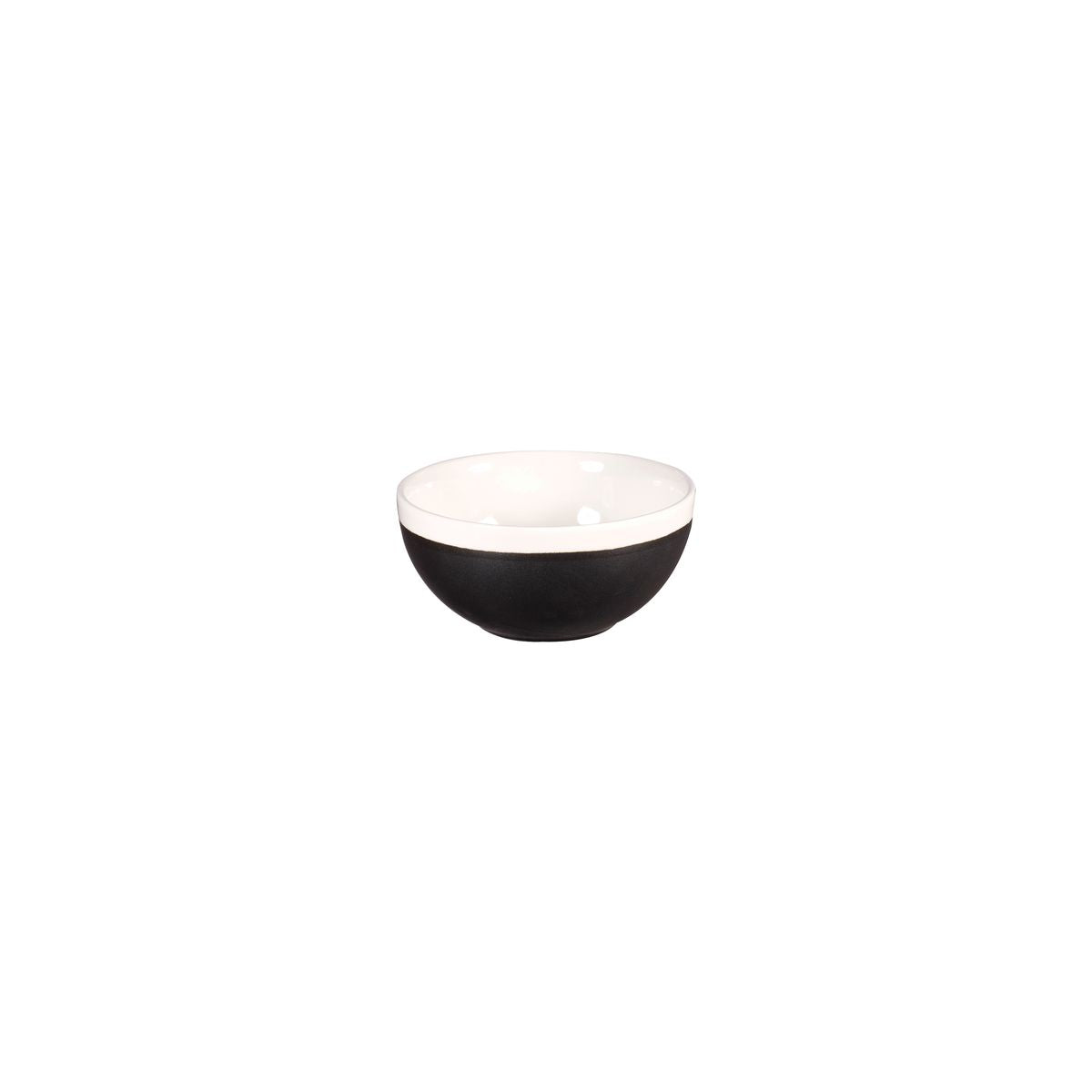 Round Bowl - 132mm, Monochrome Black from Churchill. made out of Porcelain and sold in boxes of 12. Hospitality quality at wholesale price with The Flying Fork!