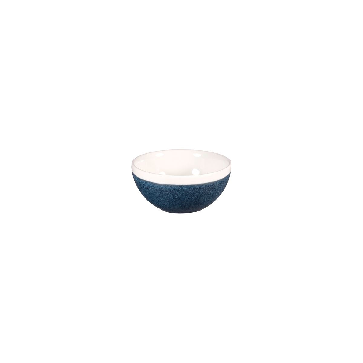 Round Bowl - 132mm, Monochrome Blue from Churchill. made out of Porcelain and sold in boxes of 12. Hospitality quality at wholesale price with The Flying Fork!