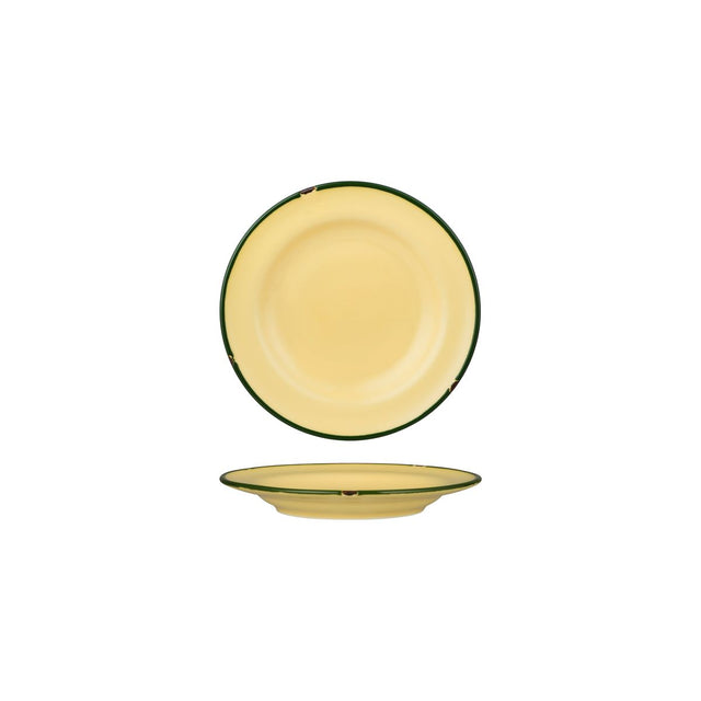 Round Plate 170mm - Tintin Sand & Green from Luzerne. made out of Ceramic and sold in boxes of 12. Hospitality quality at wholesale price with The Flying Fork!