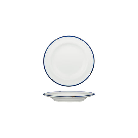 Round Plate 170mm - Tintin White & Navy from Luzerne. made out of Ceramic and sold in boxes of 12. Hospitality quality at wholesale price with The Flying Fork! 