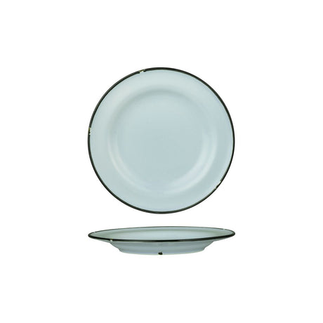 Round Plate - 210mm, Tintin Blue & Black from Luzerne. made out of Ceramic and sold in boxes of 12. Hospitality quality at wholesale price with The Flying Fork!