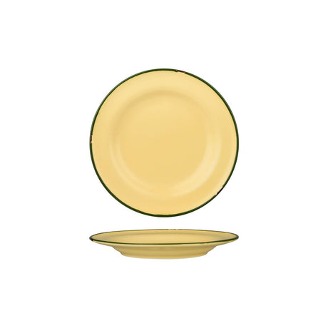 Round Plate - 210mm, Tintin Sand & Green from Luzerne. made out of Ceramic and sold in boxes of 12. Hospitality quality at wholesale price with The Flying Fork!