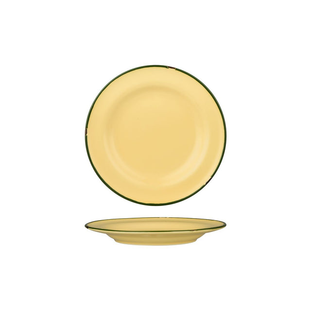 Round Plate - 210mm, Tintin Sand & Green from Luzerne. made out of Ceramic and sold in boxes of 12. Hospitality quality at wholesale price with The Flying Fork!