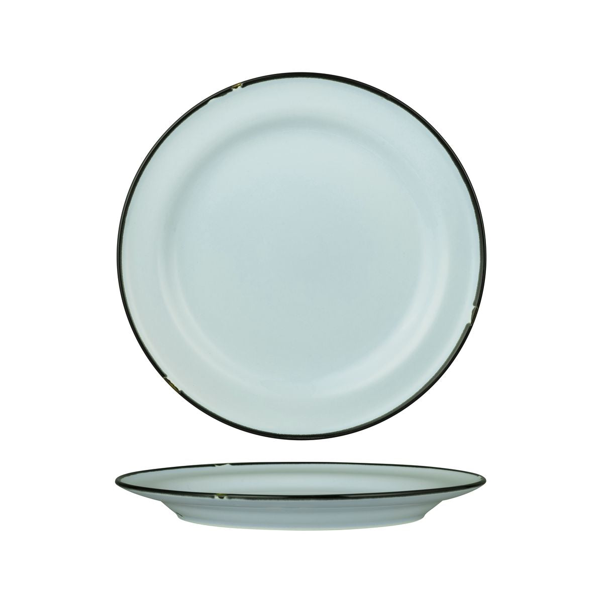 Round Plate - 270mm, Tintin Blue & Black from Luzerne. made out of Ceramic and sold in boxes of 12. Hospitality quality at wholesale price with The Flying Fork!
