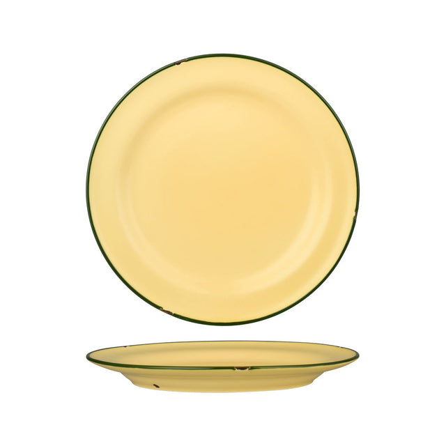Round Plate - 270mm, Tintin Sand & Green from Luzerne. Matt Finish, made out of Ceramic and sold in boxes of 12. Hospitality quality at wholesale price with The Flying Fork!