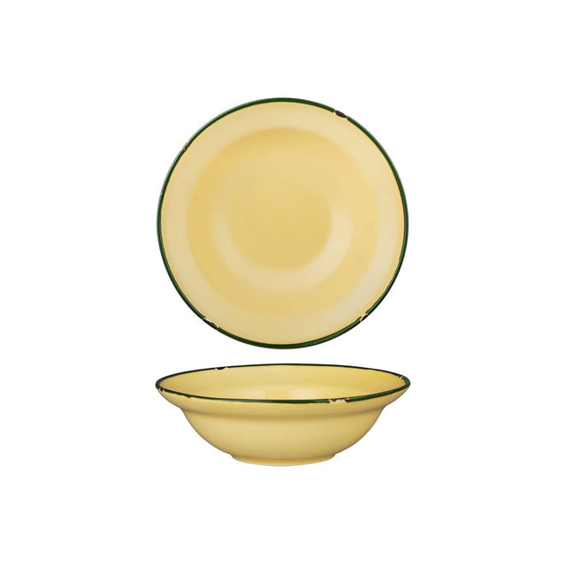 Round Bowl - 190mm, Tintin Sand & Green from Luzerne. made out of Ceramic and sold in boxes of 12. Hospitality quality at wholesale price with The Flying Fork!