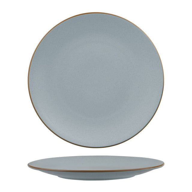 Round Coupe Plate - 285mm, Zuma Bluestone from Zuma. Matt Finish, made out of Ceramic and sold in boxes of 6. Hospitality quality at wholesale price with The Flying Fork!