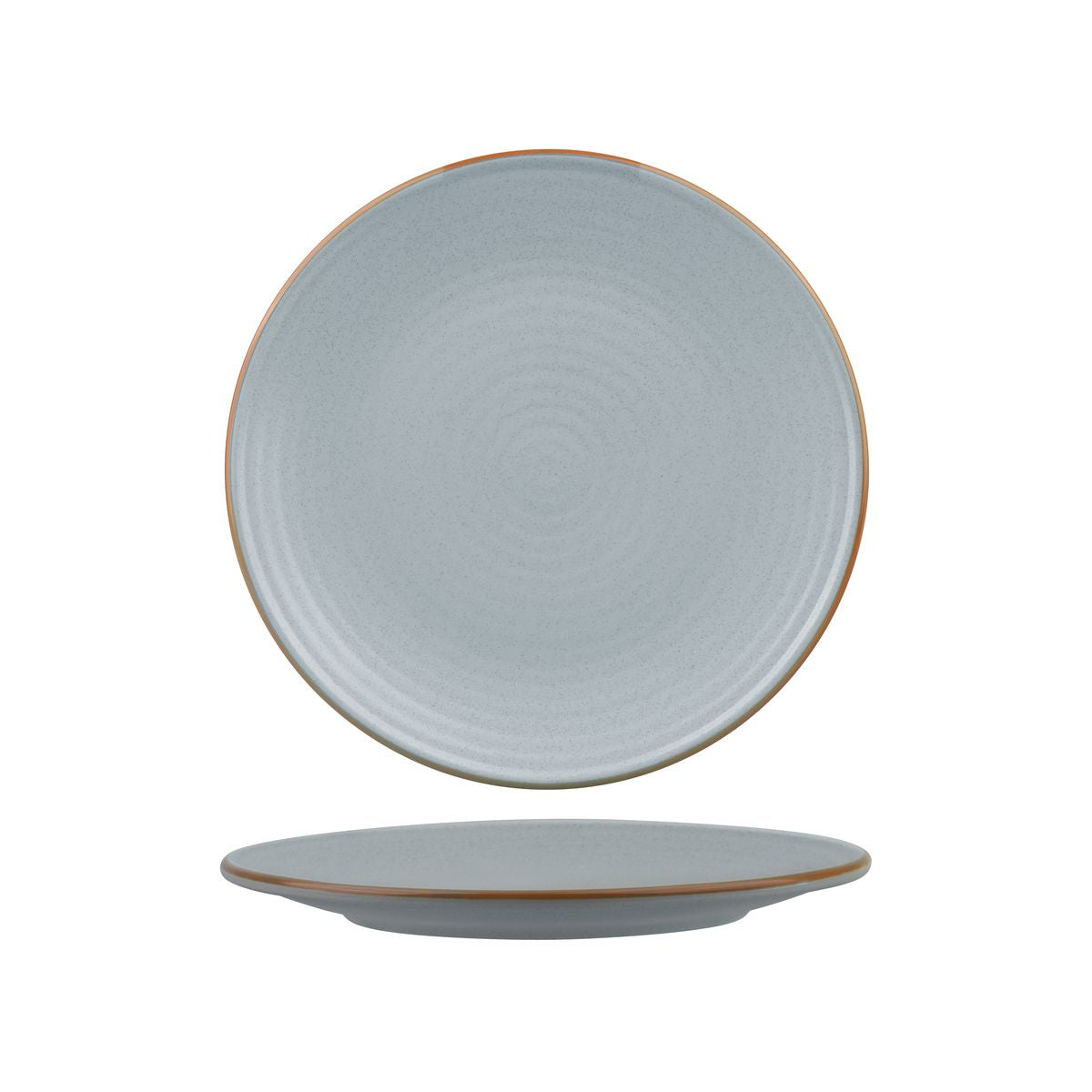 Coupe Plate - Ribbed, 210mm, Zuma Bluestone from Zuma. Matt Finish, made out of Ceramic and sold in boxes of 6. Hospitality quality at wholesale price with The Flying Fork!
