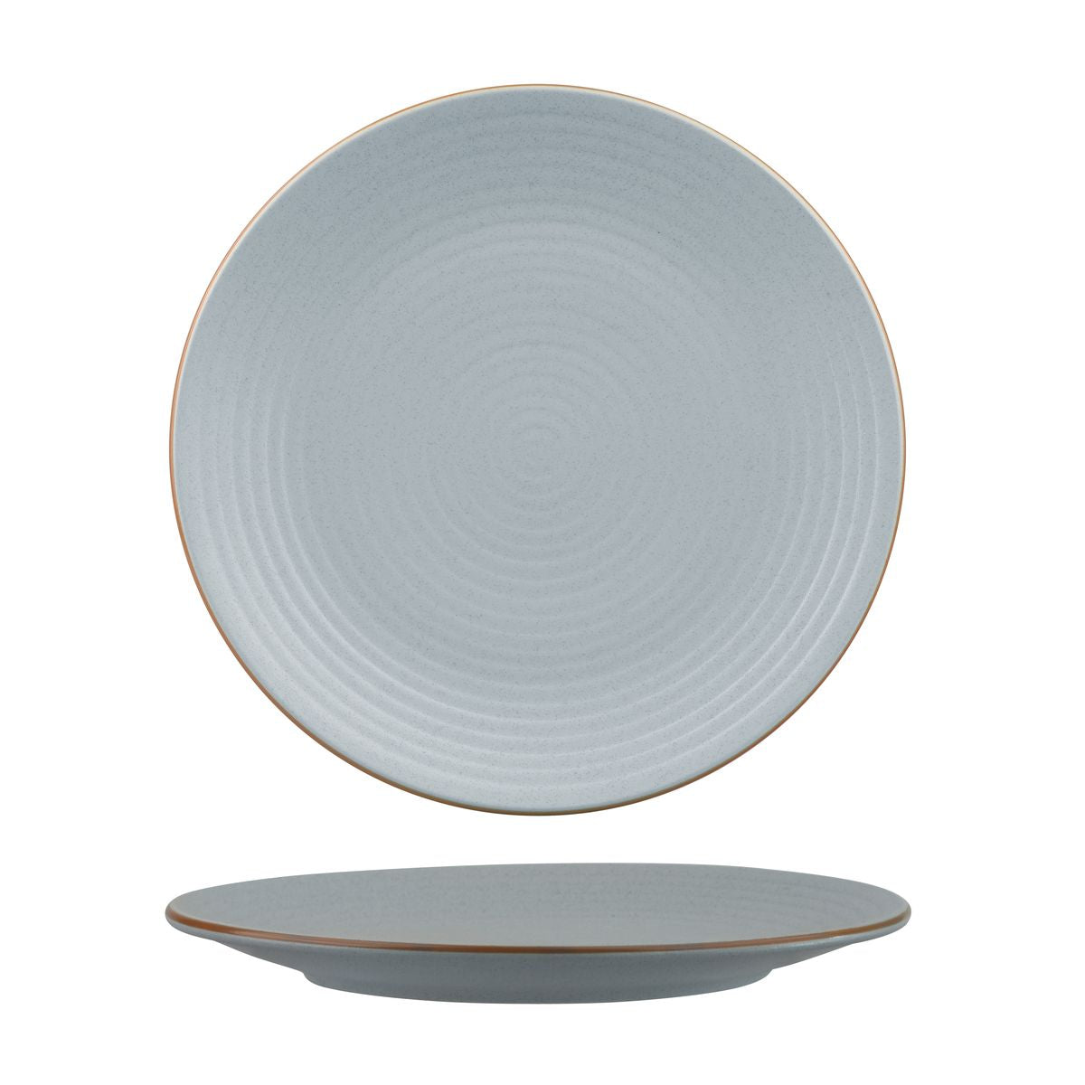 Coupe Plate - Ribbed, 265mm, Zuma Bluestone from Zuma. Matt Finish, made out of Ceramic and sold in boxes of 6. Hospitality quality at wholesale price with The Flying Fork!