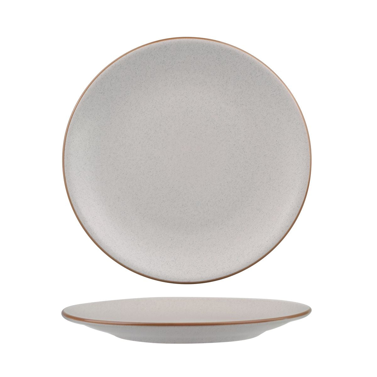 Round Coupe Plate - 230mm, Zuma Mineral from Zuma. Matt Finish, made out of Ceramic and sold in boxes of 6. Hospitality quality at wholesale price with The Flying Fork!