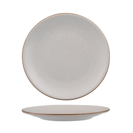 Round Coupe Plate - 230mm, Zuma Mineral from Zuma. Matt Finish, made out of Ceramic and sold in boxes of 6. Hospitality quality at wholesale price with The Flying Fork!