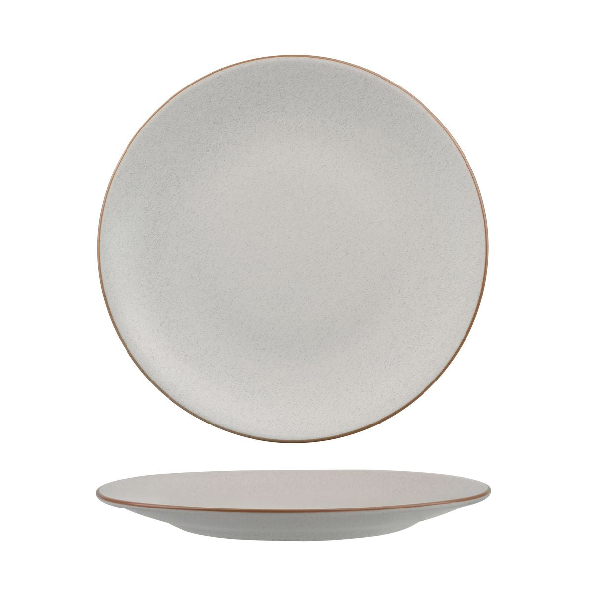 Round Coupe Plate - 260mm, Zuma Mineral from Zuma. Matt Finish, made out of Ceramic and sold in boxes of 6. Hospitality quality at wholesale price with The Flying Fork!