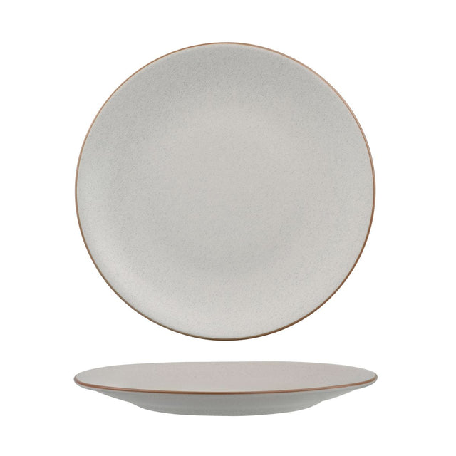 Round Coupe Plate - 260mm, Zuma Mineral from Zuma. Matt Finish, made out of Ceramic and sold in boxes of 6. Hospitality quality at wholesale price with The Flying Fork!