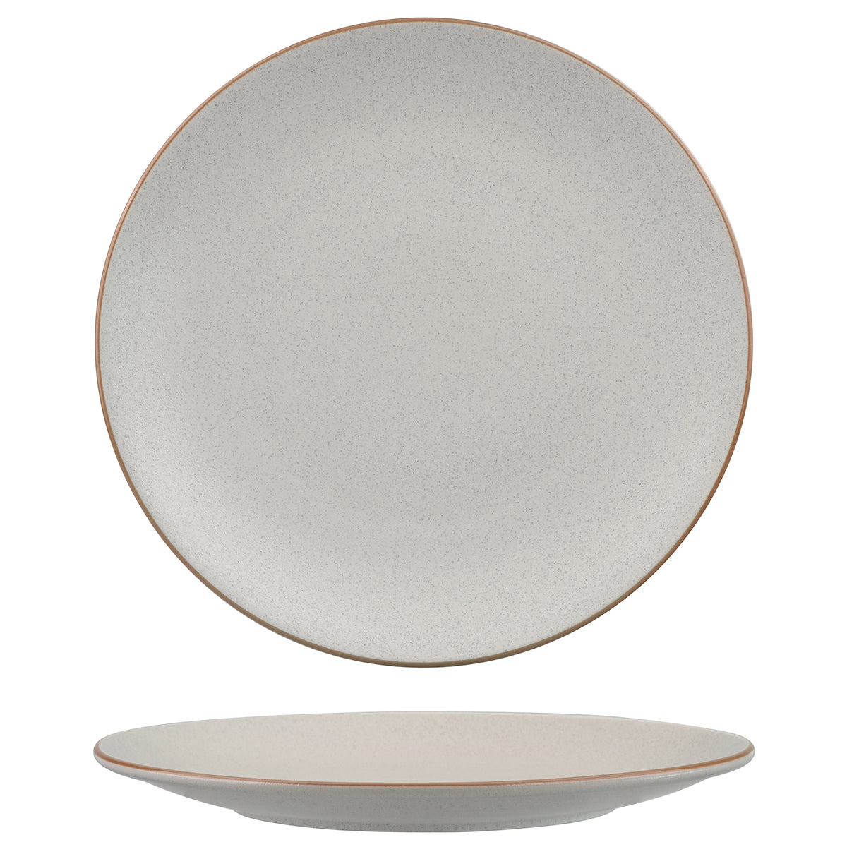 Round Coupe Plate - 310mm, Zuma Mineral from Zuma. Matt Finish, made out of Ceramic and sold in boxes of 3. Hospitality quality at wholesale price with The Flying Fork!
