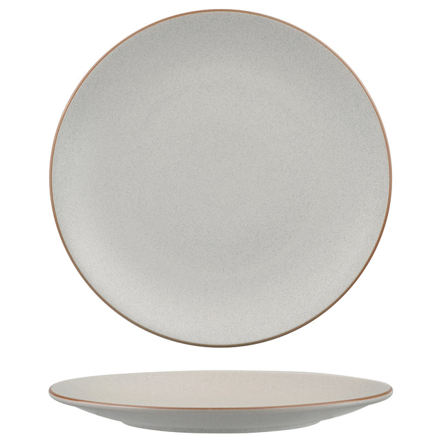 Round Coupe Plate - 310mm, Zuma Mineral from Zuma. Matt Finish, made out of Ceramic and sold in boxes of 3. Hospitality quality at wholesale price with The Flying Fork!