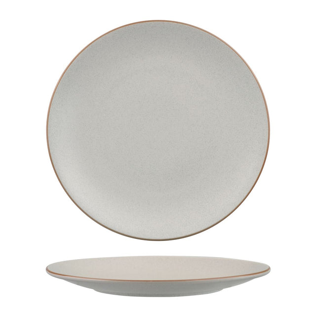 Round Coupe Plate - 285mm, Zuma Mineral from Zuma. Matt Finish, made out of Ceramic and sold in boxes of 3. Hospitality quality at wholesale price with The Flying Fork!