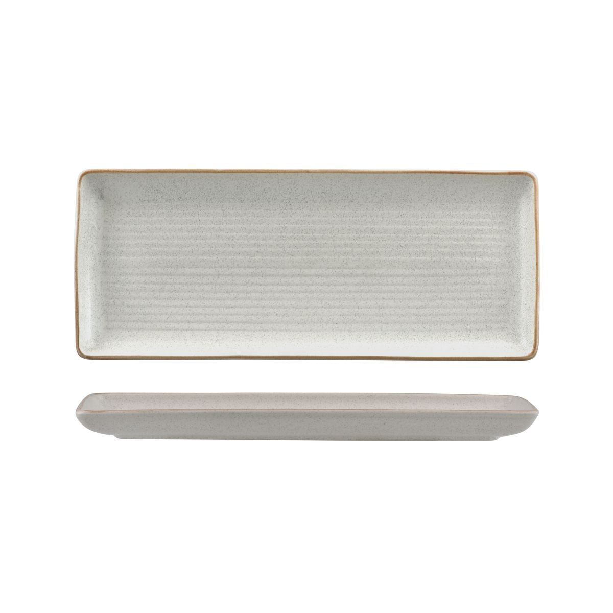Share Platter - 335 x 140mm, Zuma Mineral from Zuma. made out of Ceramic and sold in boxes of 6. Hospitality quality at wholesale price with The Flying Fork!