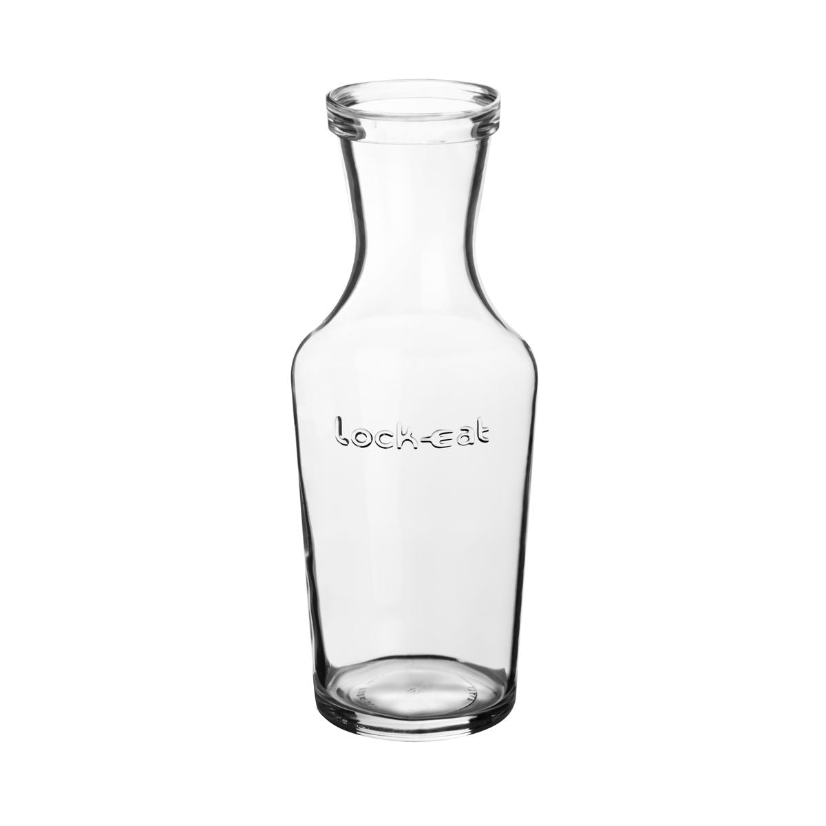 Carafe, 1Lt - Lock Eat from Luigi Bormioli. made out of Glass and sold in boxes of 12. Hospitality quality at wholesale price with The Flying Fork!