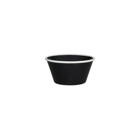 Tapered Bowl, 125 x 125 x 67mm, Melamine - Black & White from Ryner Melamine. Sold in boxes of 12. Hospitality quality at wholesale price with The Flying Fork!