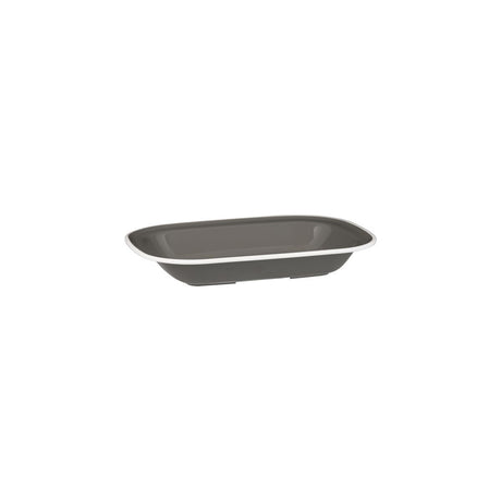 Rectangular Dish, 200 x 145 x 45mm, Melamine - Grey & White from Ryner Melamine. Sold in boxes of 12. Hospitality quality at wholesale price with The Flying Fork!