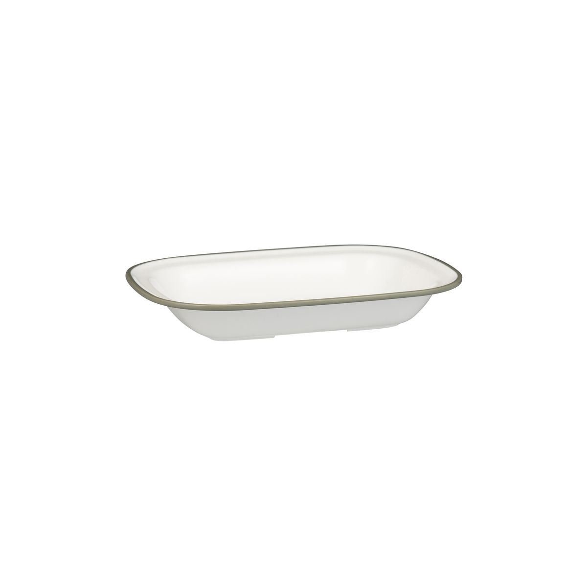 Rectangular Dish, 230 x 176 x 45mm, Melamine - White & Grey from Ryner Melamine. Sold in boxes of 12. Hospitality quality at wholesale price with The Flying Fork!