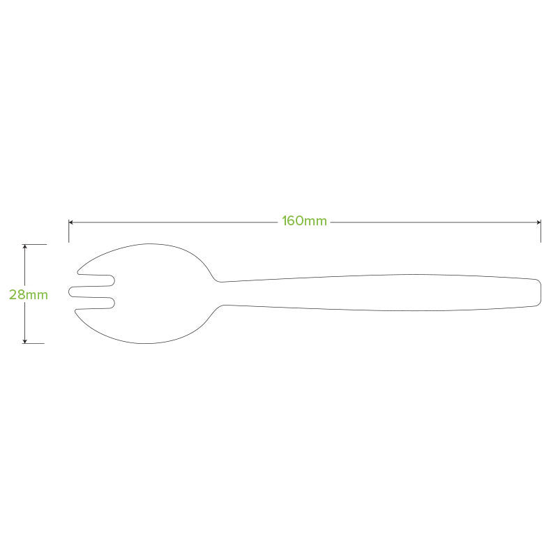 16cm spork - FSC 100% - wood - Carton of 1000 units