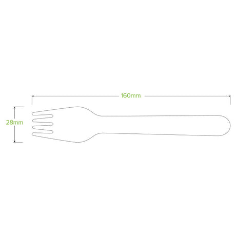 16cm fork - FSC 100% - wood - Carton of 1,000 units
