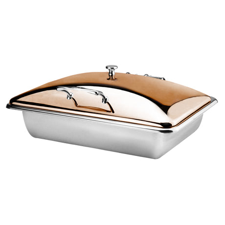 Induction Chafer - S-S, Rect., 1-1 Size, Princess, Rose Gold from Athena. made out of Stainless Steel and sold in boxes of 1. Hospitality quality at wholesale price with The Flying Fork!