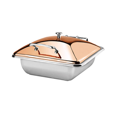 Induction Chafer - S-S, Rect., 1-2 Size, Princess, Rose Gold from Athena. made out of Stainless Steel and sold in boxes of 1. Hospitality quality at wholesale price with The Flying Fork!
