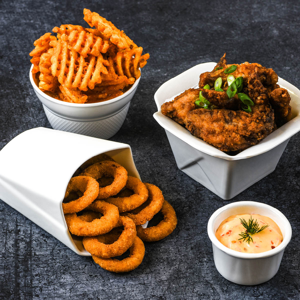 Paper Look French Fry Cup - 115x155mm, Fortessa Food Truck: Pack of 4